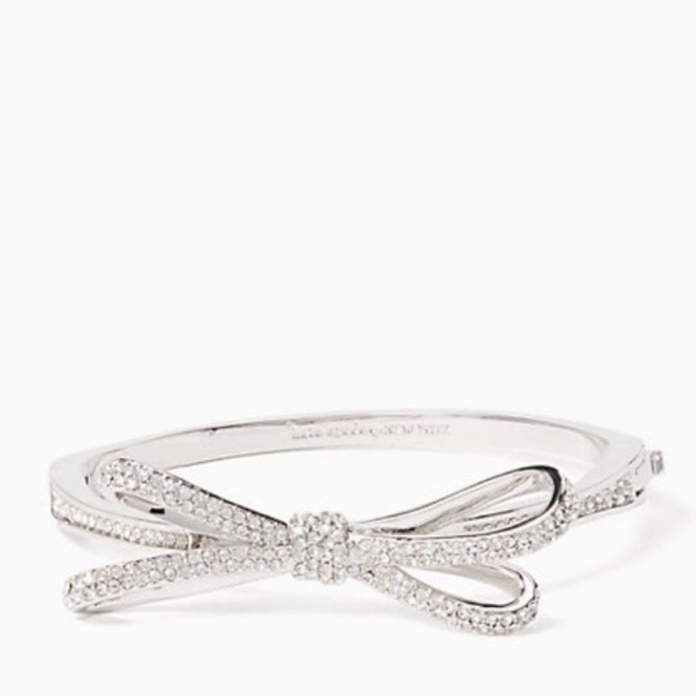 Kate Spade "Tied Up" Pave Hinged Bangle